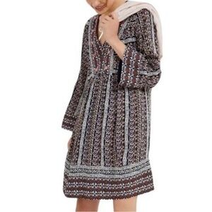 Anthropologie Maeve Naomi Tunic Bell Sleeve Dress size small